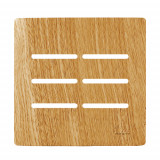 Placa p/ 6 Interruptores 4x4 - Novara Avelã